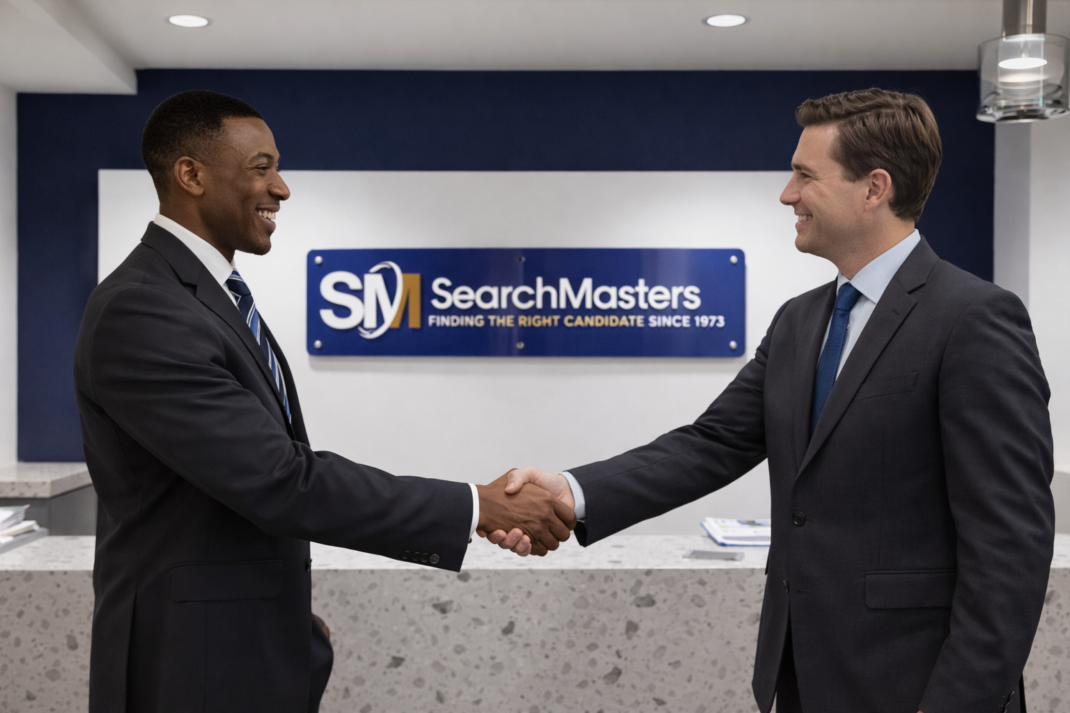 Search Masters professionals meeting with clients
